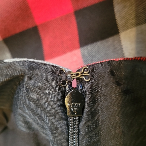 RED GRAY BLACK Plaid Pencil Skirt Size 2 Lined from THE LIMITED - Picture 5 of 11